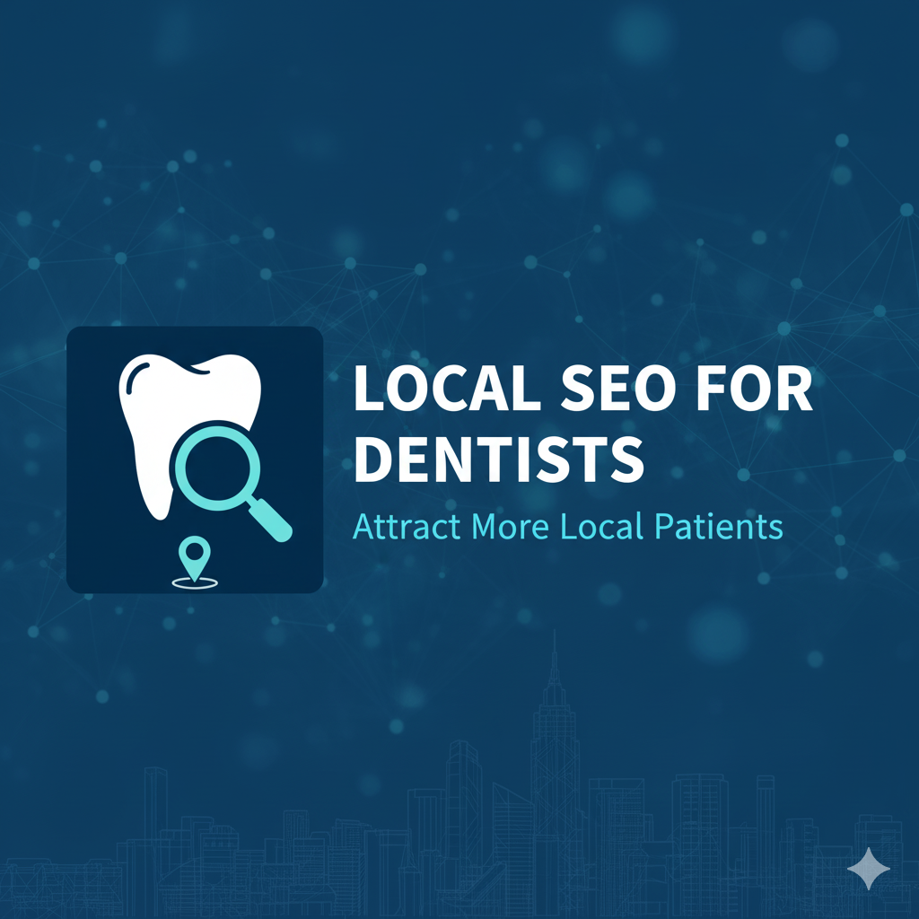 Local SEO for dentists. A tablet with a map and location pin, symbolizing how dentists can attract local patients online.
